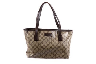Lot 120 - Gucci Beige Supreme Monogram Tote PM