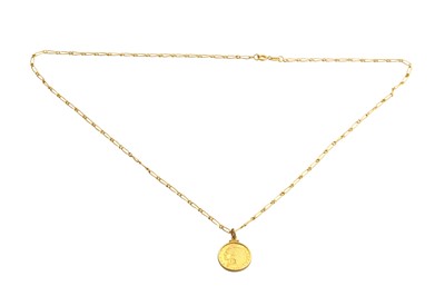 Lot 32 - An Indian Head coin pendant necklace
