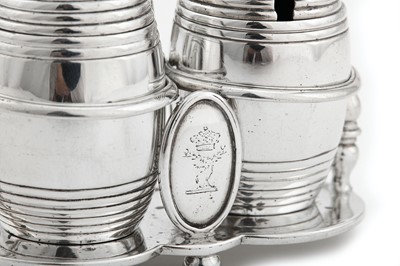 Lot 276 - A Victorian sterling silver novelty breakfast cruet, London 1877 by George Fox
