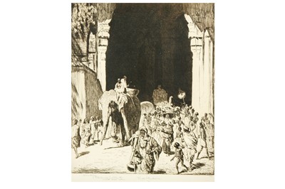 Lot 625 - Lindsay (Lionel) Five etchings depicting scenes in Australia and India