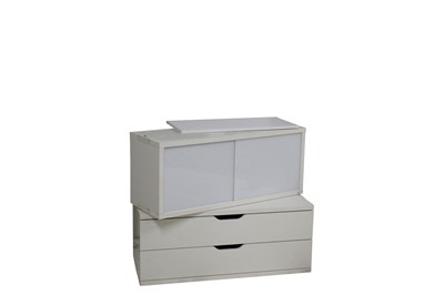 Lot 151 - A 1990's Ikea Algot adjustable white wall mounted storage system