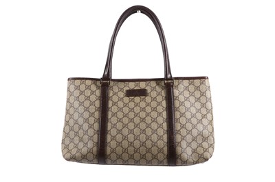 Lot 122 - Gucci Beige Supreme Monogram Joy Tote PM