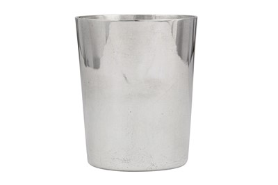 Lot 138 - A mid-19th century Indian colonial silver beaker, Calcutta circa 1850 by Hamilton & Co