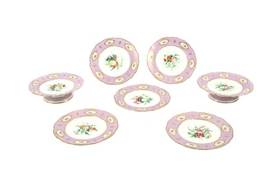 Lot 314 - A Victorian Kerr & Binns period Worcester pink dessert service, circa 1850's
