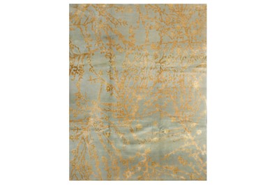 Lot 13 - A FINE PART SILK NEPALESE CARPET OF CONTEMPORARY DESIGN