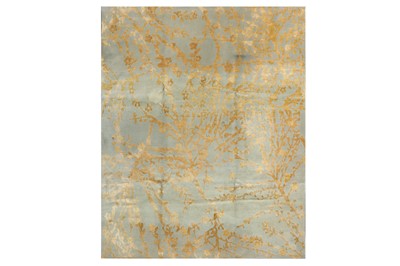 Lot 23 - A FINE PART SILK NEPALESE CARPET OF CONTEMPORARY DESIGN