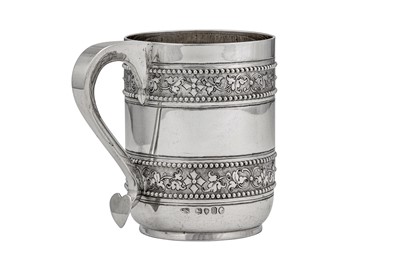 Lot 352 - A Victorian sterling silver mug, London 1875 by Samuel Smith