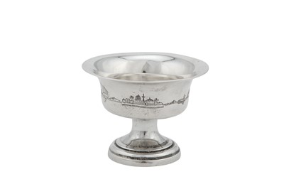 Lot 103 - An early 20th century Iraqi 900 standard silver footed bowl, circa 1930 mark of Shuwa’ Jangana & Bros