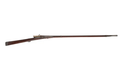 Lot 392 - λ AN INDIAN SILVER AND GOLD-DAMASCENED (KOFTGARI) LONG MATCH-LOCK RIFLE (TORADAR)