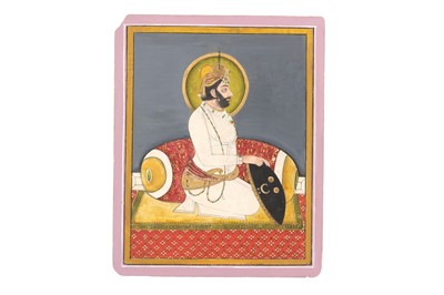 Lot 321 - A SEATED PORTRAIT OF MAHARANA BHIM SINGH OF MEWAR (1768 - 1828)