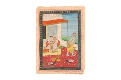 Lot 346 - KRISHNA AND RADHA ON A TERRACE