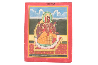 Lot 320 - BHUVANESHWARI ON A LOTUS THRONE