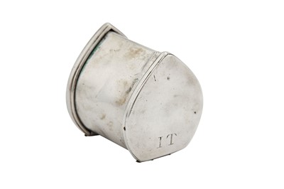 Lot 5 - A George I unmarked silver nutmeg grater, circa 1720