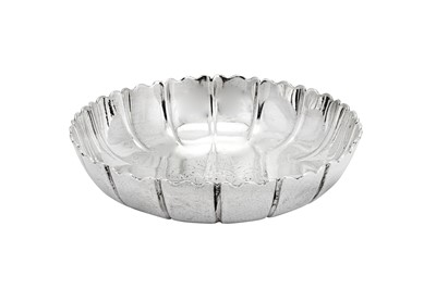 Lot 394 - A George II Irish silver strawberry dish, marks obliterated Dublin circa 1730-50