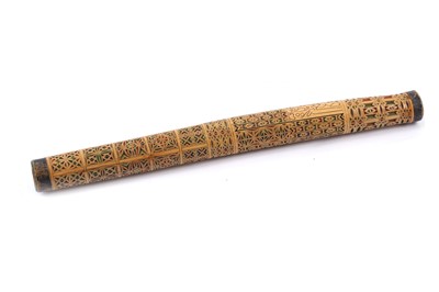 Lot 160 - A CYLINDRICAL PEN CASE