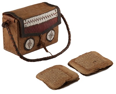 Lot 157 - A SUB-SAHARAN QUR’AN WITH ITS SATCHEL