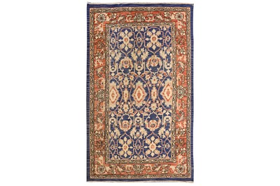 Lot 17 - UNUSUAL SUMAC STYLE INDIAN CARPET OF ARTS & CRAFTS DESIGN