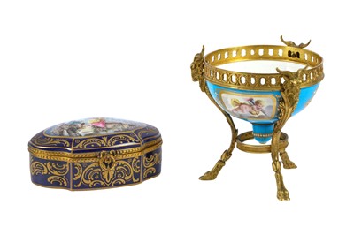 Lot 305 - A mid to late 19th century Sevres style gilt mounted centrepiece