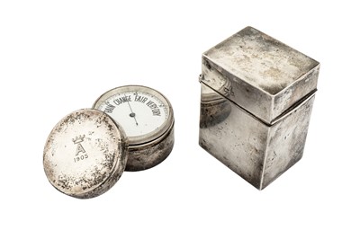 Lot 163 - A Victorian sterling silver barometer, London 1900 by Gourdel Vales & Co