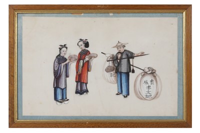 Lot 72 - A SET OF TWELVE 20TH CENTURY CHINESE PAINTINGS OF FIGURES