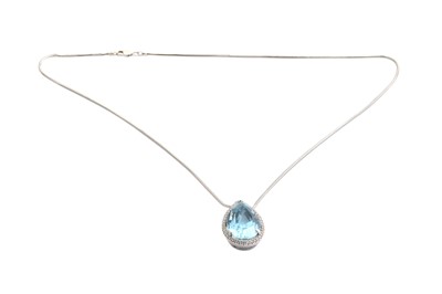 Lot 3 - A topaz and diamond pendant