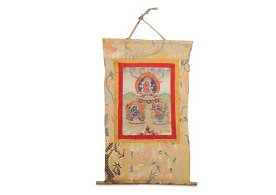 Lot 60 - A TIBETAN THANGKA.