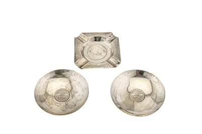 Lot 175 - An early 20th century Chinese Export silver ash tray, Hong Kong circa 1930