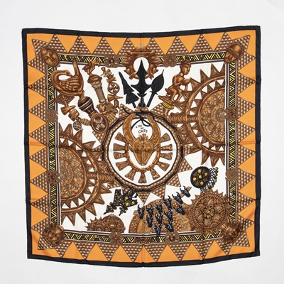 Lot 166 - Hermes 'L'Or des Chefs' Silk Scarf