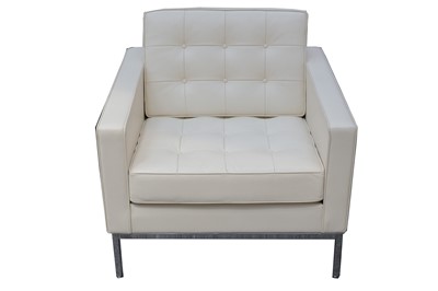 Lot 107 - A pair of '1-Place' one seater sofas by Florence Knoll