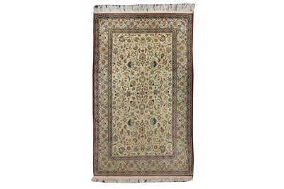 Lot 80 - AN EXTREMELY FINE PART SILK NAIN TUDESHK RUG, CENTRAL PERSIA
