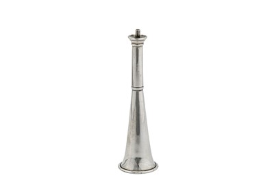Lot 35 - A Victorian sterling silver novelty table lighter, London 1898 by Joseph Braham