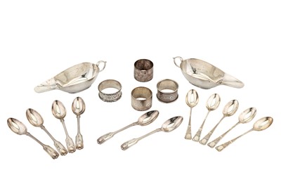Lot 182 - A mixed group of sterling silver