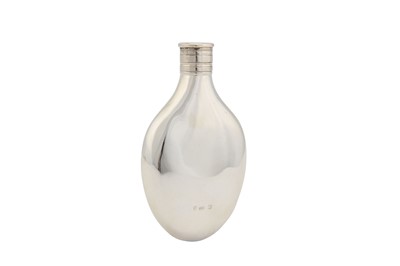 Lot 7 - A Victorian sterling silver flask, Birmingham 1852 by Nathaniel Mills