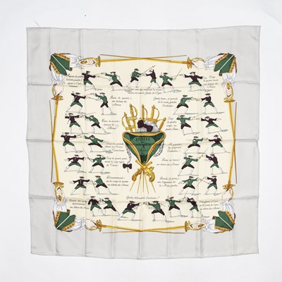 Lot 162 - Hermes 'Traite des Armes par Hermes' Silk Scarf