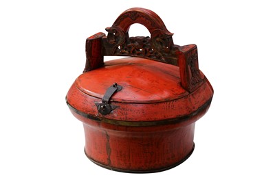 Lot 334 - A late 19th to early 20th Century Chinese wedding basket