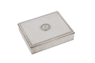 Lot 844 - A MID 20TH CENTURY DANISH STERLING SILVER GAMES BOX, VEJLE CIRCA 1960 BY JØRGEN FRANDSEN (ACTIVE 1948-73)