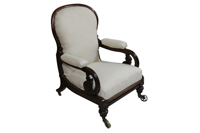 Lot 476 - A William IV mahogany patent recumbent easy chair by Robert Daws (Dawes)
