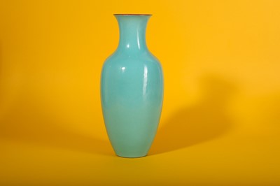 Lot 44 - A CHINESE TURQUOISE-GLAZED VASE.