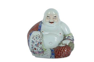 Lot 249 - A CHINESE FAMILLE ROSE FIGURE OF BUDAI HESHANG.