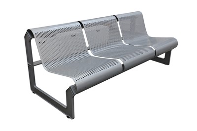 Lot 133 - A 'Lagos' steel bench by Nel Versuuren for Artifort