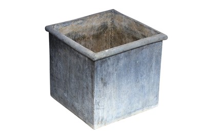 Lot 481 - An ealy 19th Century square form lead planter of plain design.
