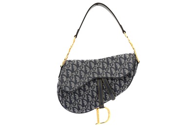 Lot 85 - Christian Dior Blue Monogram Saddle Bag