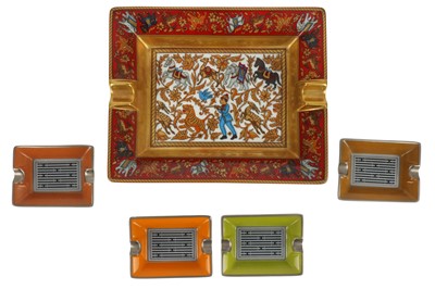 Lot 239 - A large Hermes Chasse en Inde design ashtray