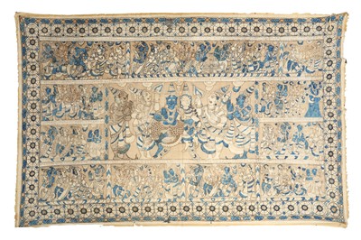 Lot 130 - A COTTON PICHHWAI TEMPLE HANGING