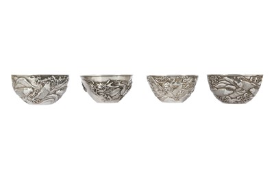 Lot 775a - FOUR SILVER BOWLS.