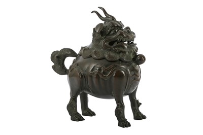 Lot 493 - A CHINESE BRONZE 'LUDUAN' INCENSE BURNER.