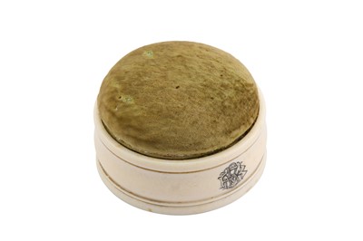 Lot 1014 - An unusual late 19th century clockwork erotic ivory pin cushion, circa 1880