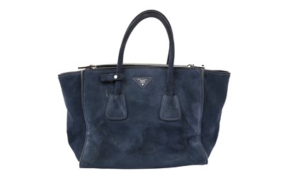 Lot 90 - Prada Navy Twin Pocket Tote