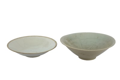 Lot 498 - TWO CHINESE QINGBAI BOWLS.