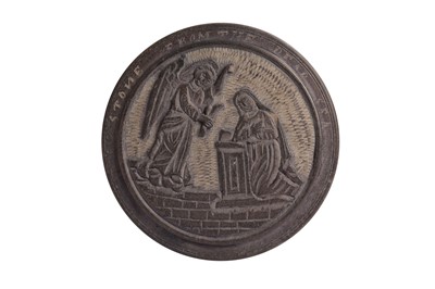 Lot 200 - A DEAD SEA STONE CIRCULAR PLAQUE